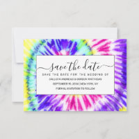 Artsy Neon Rainbow Tie Dye Motif d'aquarelle