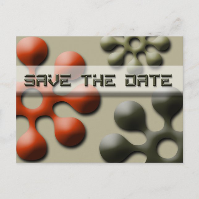 Save the Date Aufforderung zur Benachrichtigung üb Ankündigungspostkarte (Vorderseite)