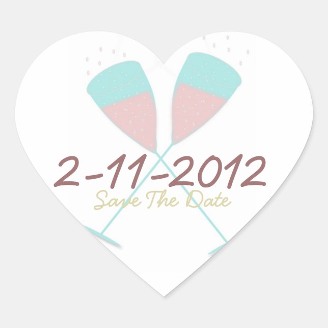 Save the Date Aufkleber (Vorderseite)