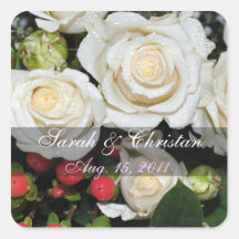 Save the Date Aufkleber für Rosen