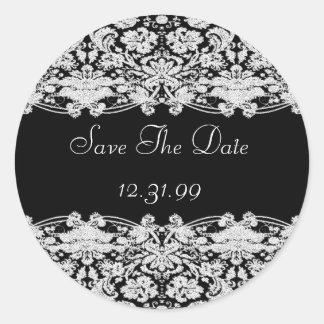 Save the Date Aufkleber-personalisierbarer Text Runder Aufkleber