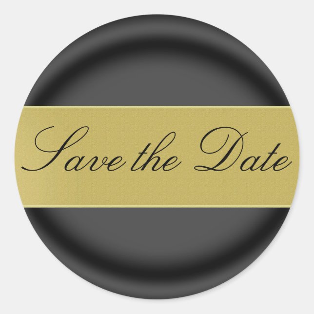 Save the Date Aufkleber/Siegel Runder Aufkleber (Vorderseite)