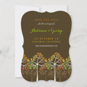 Save The Date Automne Automne Arbres Mariage Photo Enregistrer L