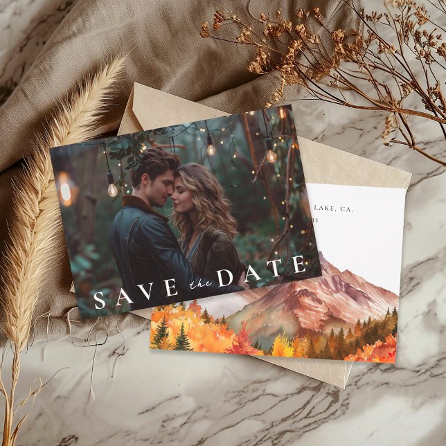 Save The Date Automne Automne Mariage élégant (Créateur téléchargé)