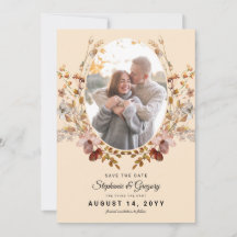 Automne Boho Fleur sauvage Photo Mariage Enregistr
