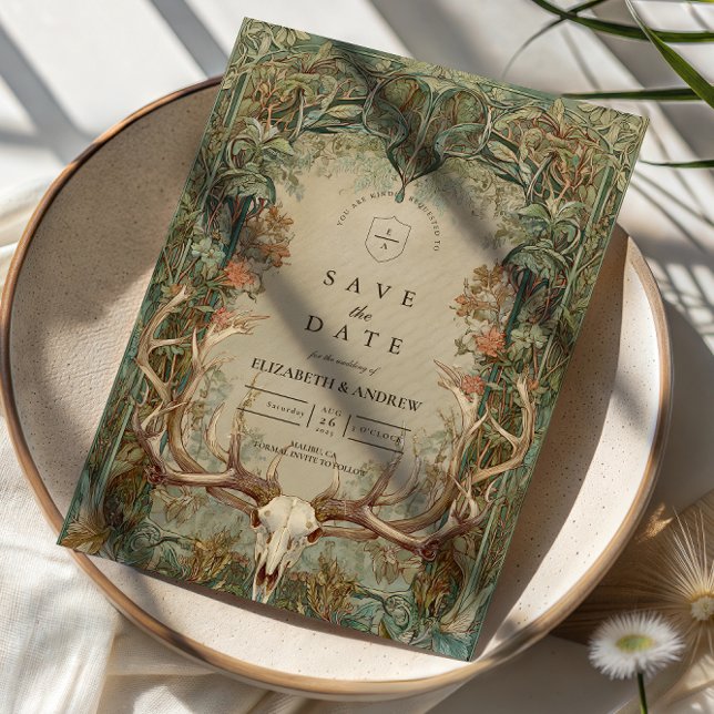 Save The Date Autumn Woods Rustic Wedding (Créateur téléchargé)