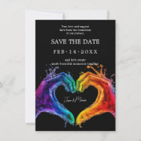 🌈 ❤️ avec code QR LGBTQ Heart of Pride mariage