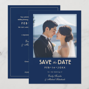 Save The Date Avec la photo Japonesque Harmonie avec Fuji