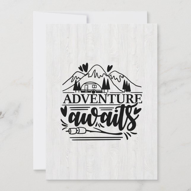 Save The Date Aventure Camper Cadeaux Attente (Devant)
