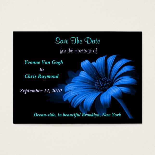 Save the Date Baby Blue Daisy I (Vorderseite)