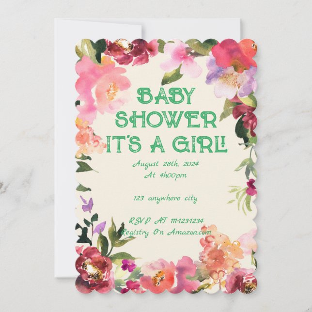 SAVE THE DATE BABY SHOWER FLORAL BLUSH (Devant)