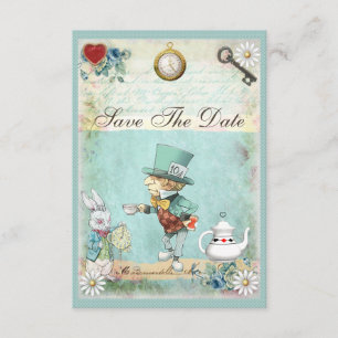 Save The Date Baby shower Mad Hatter Wonderland Enregistrer La D