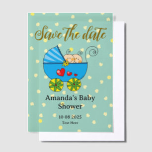 Save the Date Baby-Twin-Babydusche