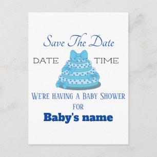 Save the Date Babydusche Postkarte