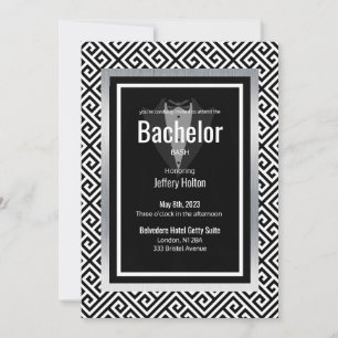 Save The Date Bachelor noir, argent personnalisé enregistrer la 