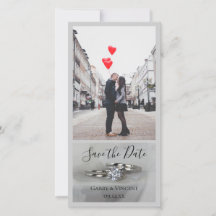 Bagues mariages sur gris Enregistrer la date