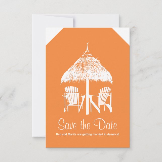 Save The Date Balise bagage à la Jamaïque (Devant)