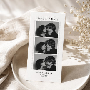 Save The Date Bande de photo noir et blanc mariage Économisez la