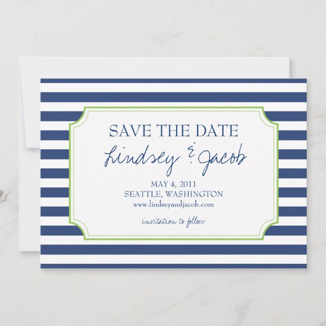 Save The Date Bandes nautiques Enregistrer la date (Devant)