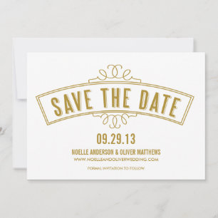 SAVE THE DATE BANDIÈRE VINTAGE   ANNONCE DE MISE À JOUR DE LA DA