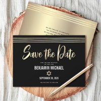 Bar Mitzvah Or Noir Feuille D'or Tallit Moderne