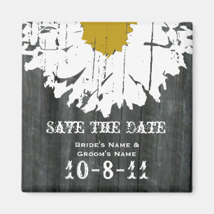 Save the Date - Barnwood & Daisy Magnet