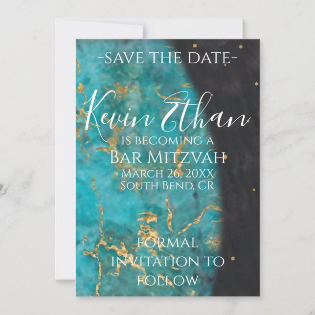 Save The Date Barre ou Bat mitzvah hors de ce monde Enregistrer  (Devant)