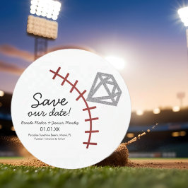 Save The Date Baseball Homerun Diamant Gemme