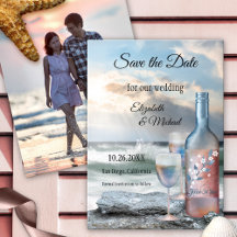 Save the Date Beach Custom Photo Wedding Invite