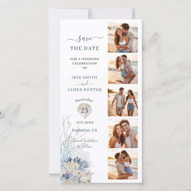Save The Date Beach Destination Hampton Photo Booth Wedding (Devant)