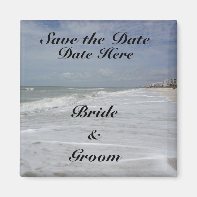 Save the Date Beach Magnet (Vorne)