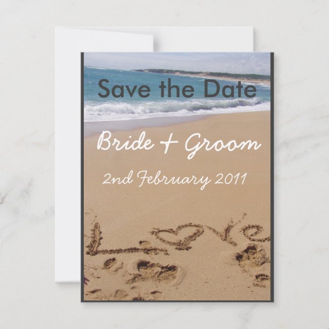 Save The Date Beach Wedding - Changez de couleur pour convenir à (Devant)