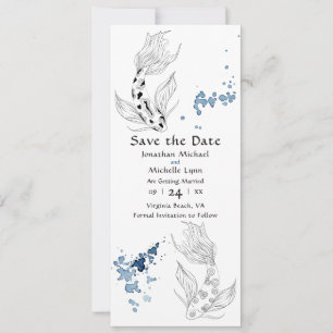 Save The Date Beau japonais Koi Mariage de natation