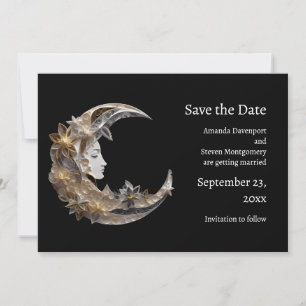 Save The Date Beau visage dans la lune