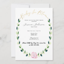 Bébé en fleur - Baby shower - Enregistrer la date