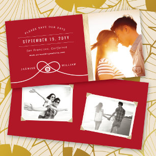 Save The Date Bécasseau maubèche Double Bonheur Photo de mariage