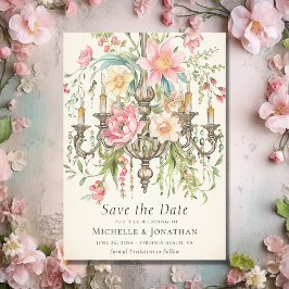 Save The Date Belle aquarelle Mariage de lustre Floral