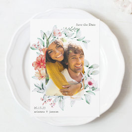 Save The Date Belle Arche Florale Photo Mariage Enregistrer La D