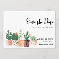 Belle Cactus Photo Succulente Enregistrer La Date