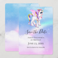 Belle licorne avec Rainbow Mane