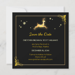 Save The Date Bénédictions hivernales Mariage des rennes Enregis