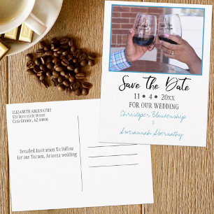Save the Date Benutzerdefiniertes Foto Einfache Eh Ankündigungspostkarte