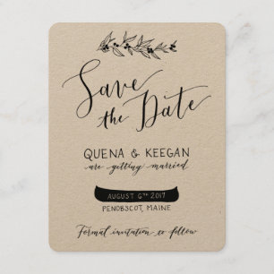 Save The Date Berry et canoë Sauvez la date - Quena et Keegan