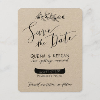 Save The Date Berry et canoë Sauvez la date - Quena et Keegan