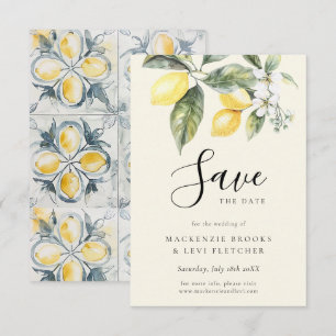 Save The Date Beurre de jardin citron Mariage jaune