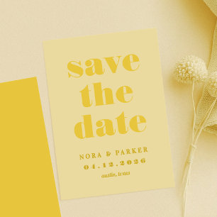 Save The Date Beurre Jaune Simple Mariage moderne