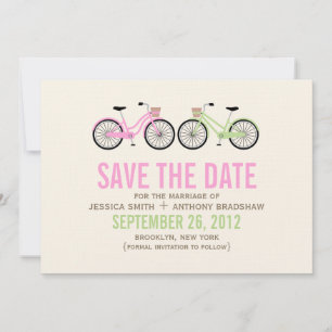 Save The Date Bicyclettes Son et ses mariage Sauvez la date