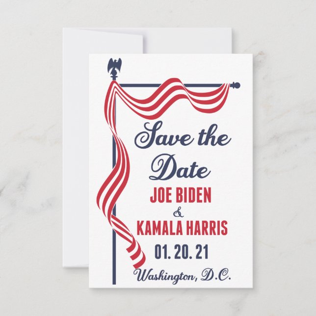 Save the Date Biden Harris Einweihung Ankündigung (Vorderseite)