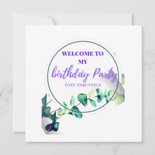 Save The Date Bienvenue à ma fête du jour d'anniversaire