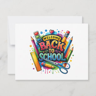 Save The Date Bienvenue Retour à l'école Premier jour enseignant